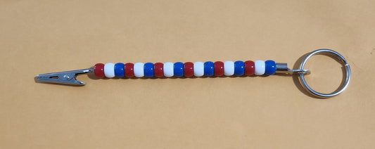 Beaded Bracelet Helper Keychain -  USA  -  FREE SHIPPING!